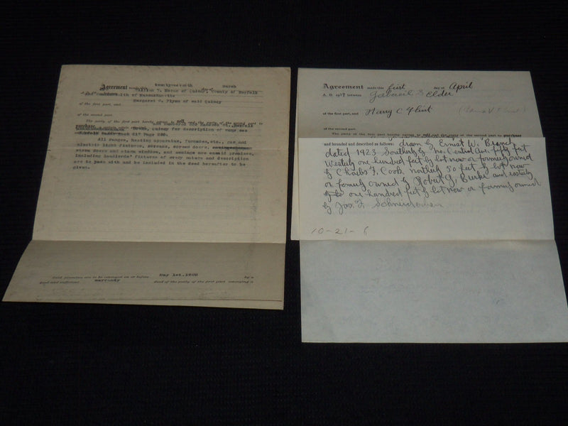 1909-1925 OFFICIAL DOCUMENTS LOT OF 10 - MASSACHUSETTS - PENNSYLVANIA - K 3387