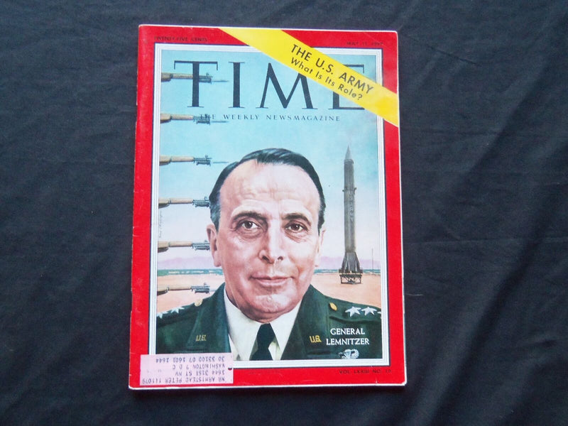 1959 MAY 11 TIME MAGAZINE - GENERAL LYMAN LEMNITZER - T 1689