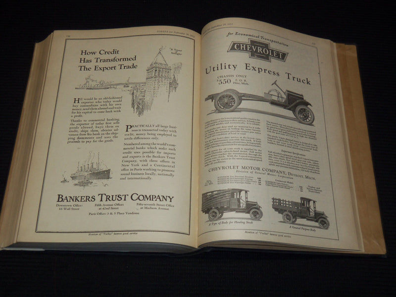 1923 APRIL 14-SEPTEMBER 29 FORBES MAGAZINE BOUND VOLUME - NICE ADS - R 10D