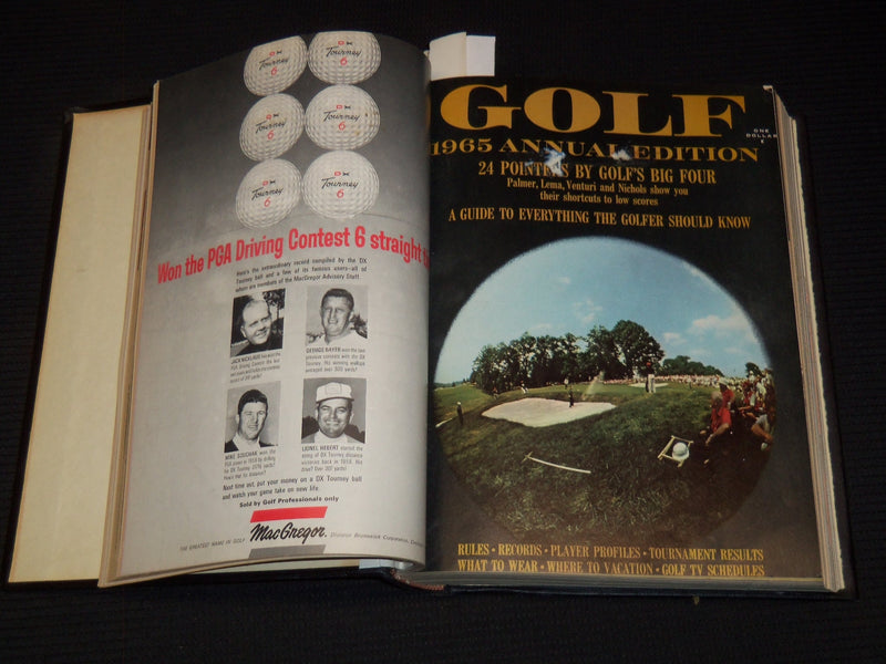 1964 JANUARY-DECEMBER GOLF MAGAZINE BOUND VOLUME - GREAT COVERS - R 425