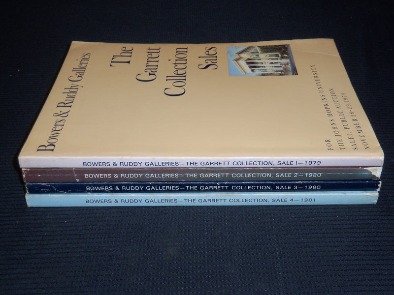 1979-1981 THE GARRETT COLLECTION SALES JOHN HOPKINS CATALOGS LOT OF 4 - O 3239K