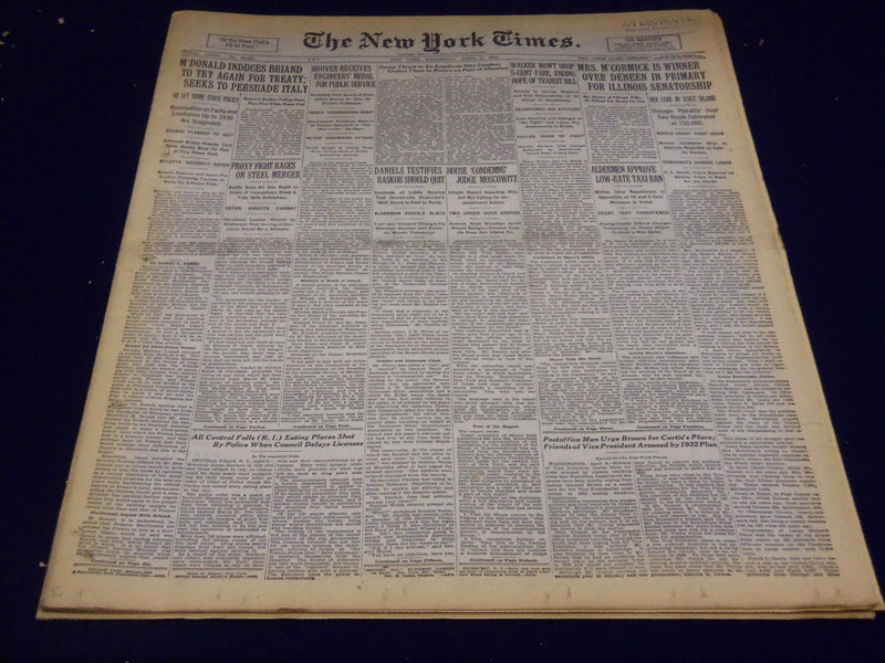 1930 APRIL 9 NEW YORK TIMES - JOSEPH CRATER APPOINTED JUSTICE - NT 1668