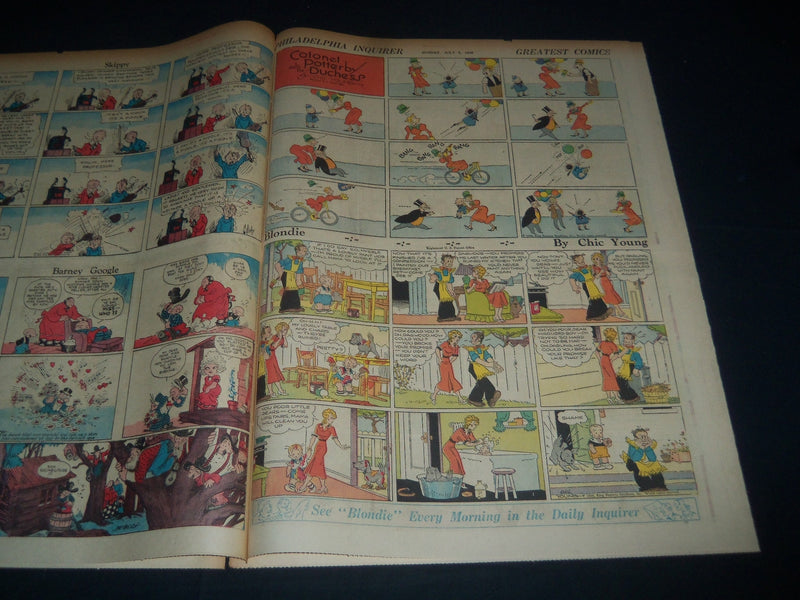 1936 JULY 5 PHILADELPHIA INQUIRER SUNDAY COLOR COMICS - 3 SECTIONS - NT 7397