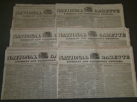 1841 NATIONAL GAZETTE LITERARY COMMERCIAL REGISTER NEWSPAPER LOT OF 19 - NP 1456