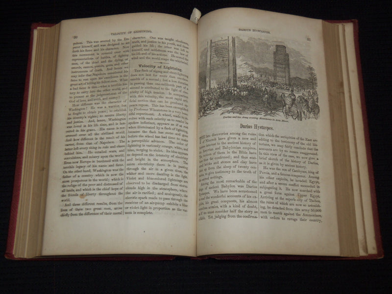 1852 MERRY'S MUSEUM AND PARLEY'S MAGAZINE BOUND VOLUME - GOODRICH - KD 7797