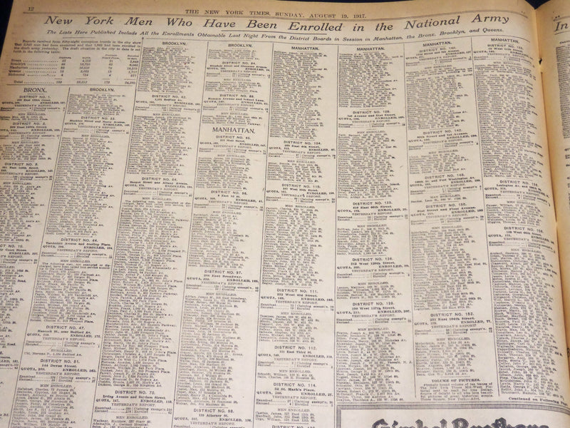 1917 AUGUST 19 NEW YORK TIMES - MUNITIONS PLANT WRECKED, 25 DIE - NT 8527