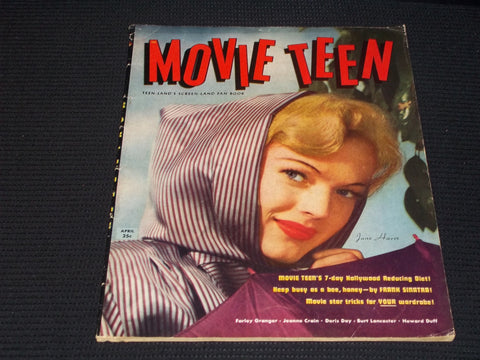 1949 APRIL MOVIE TEEN MAGAZINE - JUNE HAVER FRONT COVER - E 15019