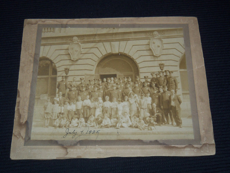 1925 JULY 4 POLICE & NEIGHBORHOOD MOUNTED PHOTO - 11 3/4x9 1/2 - #39