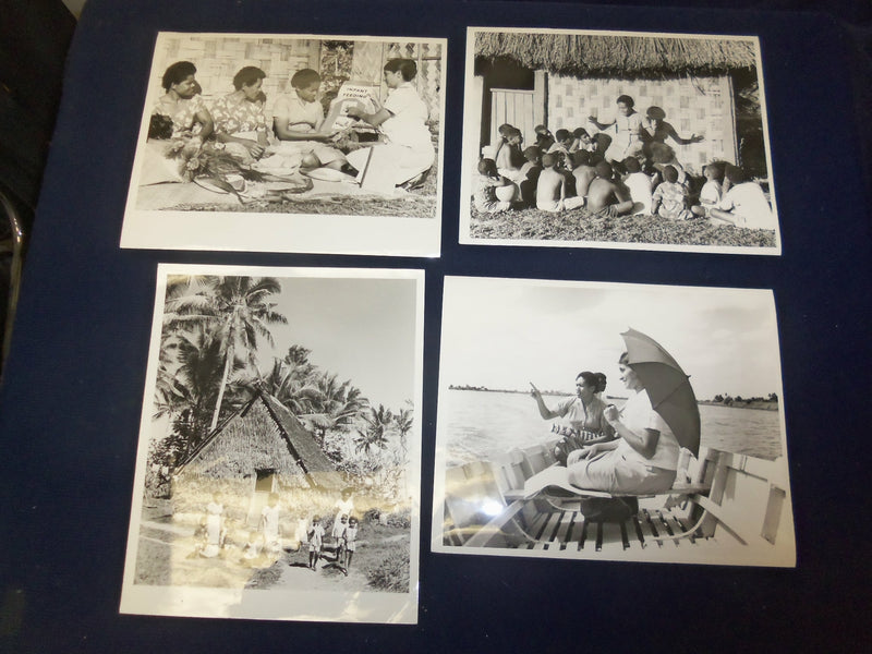 FIJI NURSE AND CHILDREN PUBLICITY PHOTOS - LOT OF 4 - J 4632