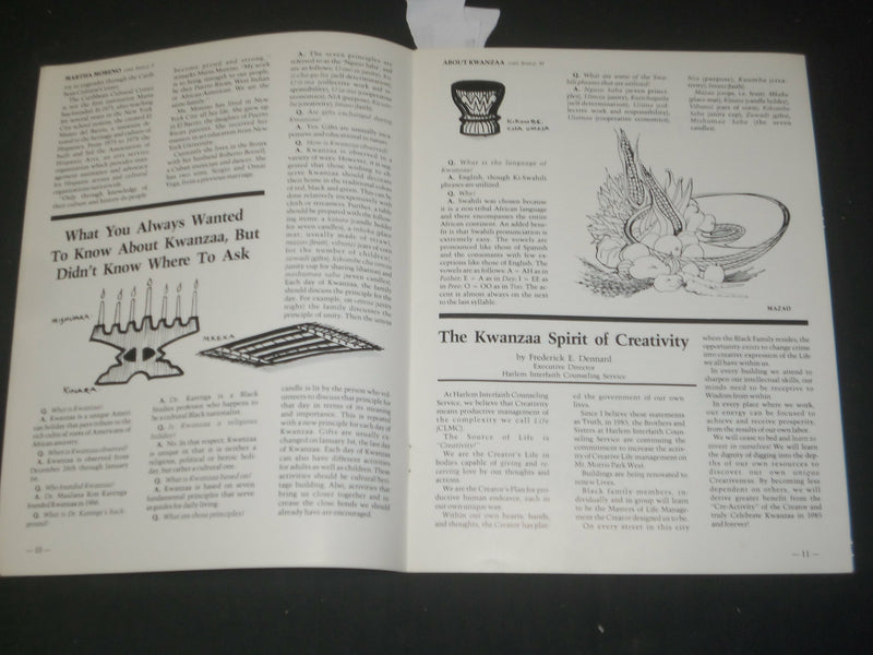 1984-1985 KWANZAA MAGAZINE - NICE PHOTOS - ST 997O
