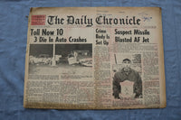 1965 JULY 26 THE DAILY CHRONICLE NEWSPAPER - 3 DIE IN AUTO CRASHES - NP 8543