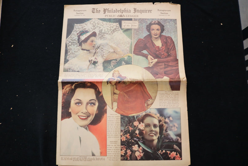 1936 SEP 20 PHILADELPHIA INQUIRER MAGAZINE - KATHARINE HEPBURN COVER - E 26334