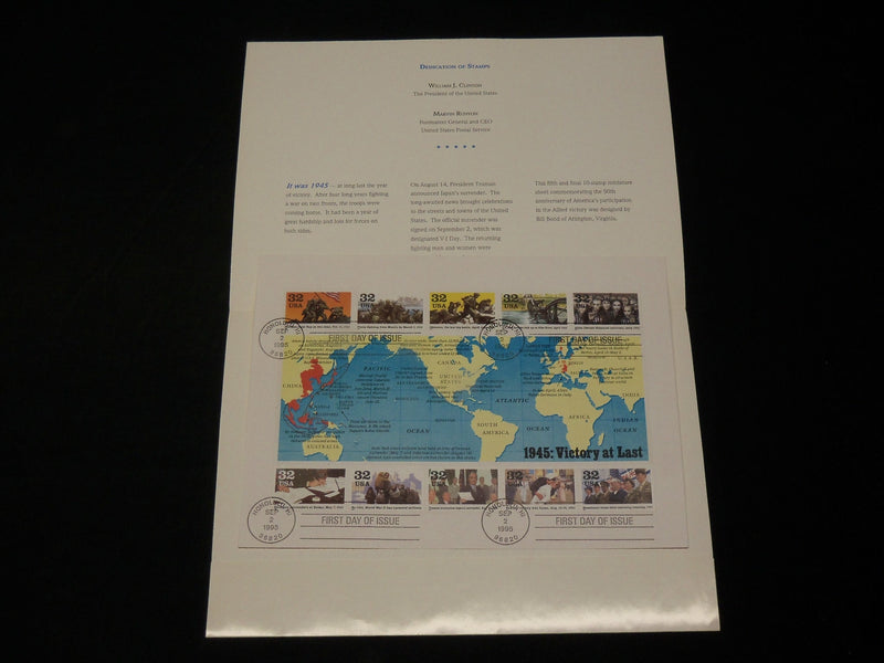 1995 SEPTEMBER 2 HONOLULU WWII DEDICATION OF STAMPS LOT OF 3 - J 5962