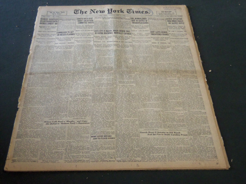 1922 MAY 9 NEW YORK TIMES - HOLDS CROKER WAS MENTALLY CAPABLE - NT 5820