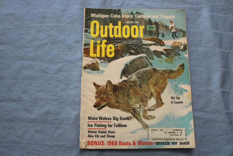 1968 JANUARY OUTDOOR LIFE MAGAZINE - ILLUSTRATED COVER, STORIES, PHOTOS - E 9012