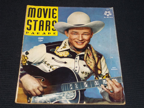 1945 JUNE MOVIE STARS PARADE MAGAZINE - ROY ROGERS FRONT COVER - E 14850
