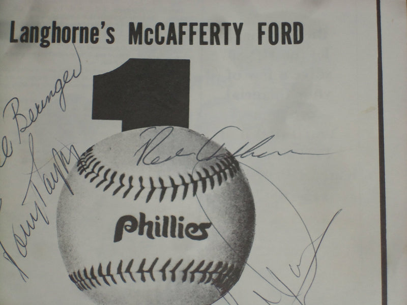 1974 PHILADELPHIA PHILLIES MAGAZINE & PROGRAM-ASHBURN & OZARK AUTOGRAPHS-ST 6818