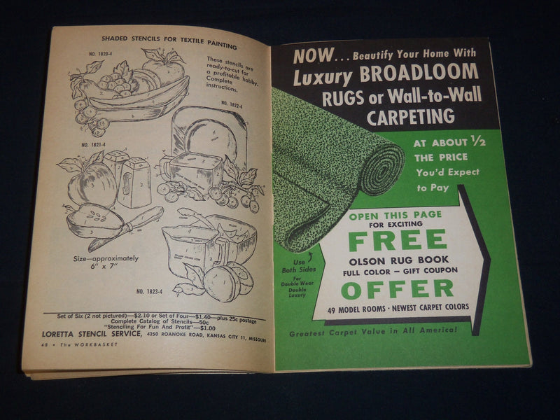 1959-1960 THE WORKBASKET MAGAZINE LOT OF 8 ISSUES - NICE ADS - K 2082