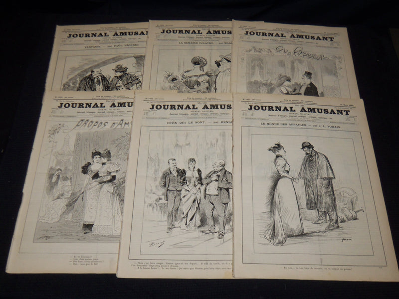 1893 JOURNAL AMUSANT ILLUSTRE FRENCH MAGAZINE LOT OF 29 - FASHION ILLUS- O 3197G