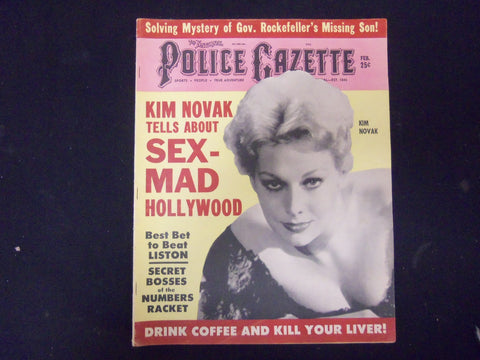 1963 FEBRUARY NATIONAL POLICE GAZETTE - KIM NOVAK - ST 4429