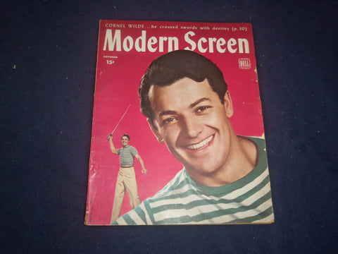 1946 NOVEMBER MODERN SCREEN MAGAZINE - CORNEL WILDE COVER - F 250X