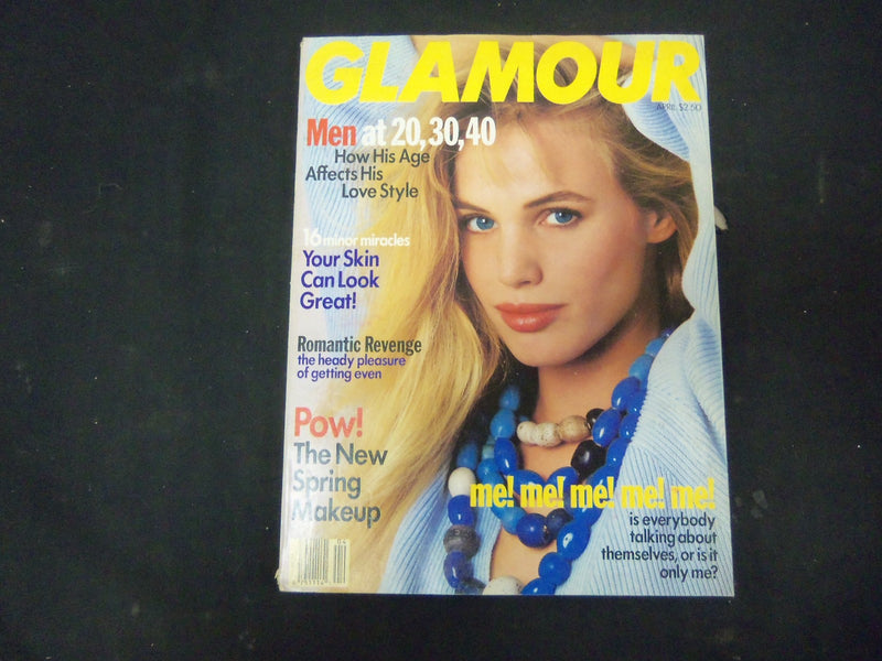 1990 APRIL GLAMOUR MAGAZINE - JOANNA RHODES COVER - ST 4290