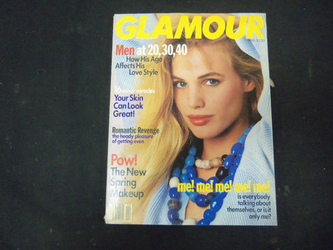 1990 APRIL GLAMOUR MAGAZINE - JOANNA RHODES COVER - ST 4290