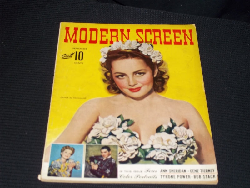 1942 SEPTEMBER MODERN SCREEN MAGAZINE - OLIVIA DE HAVILLAND COVER - E 15111