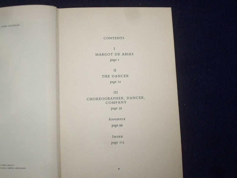 1957 FONTEYN- A STUDY OF THE BALLERINA HARDCOVER BOOK BY JAMES MONAHAN - KD 8797