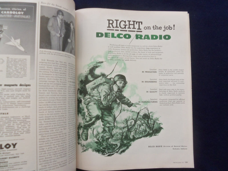 1952 OCTOBER FORTUNE MAGAZINE - GREAT COVER & ADS - F 930