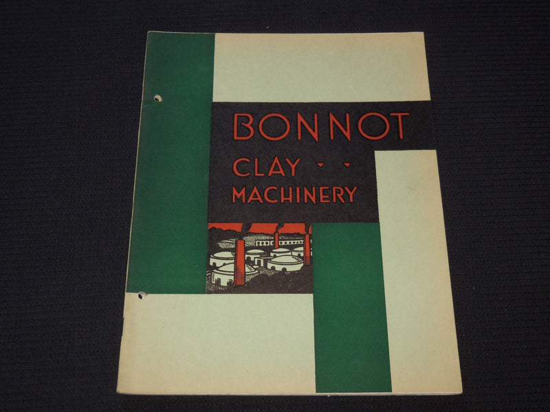 1920'S BONNOT CLAY MACHINERY CATLAOG NO. 30 - CANTON, OHIO - J 7400