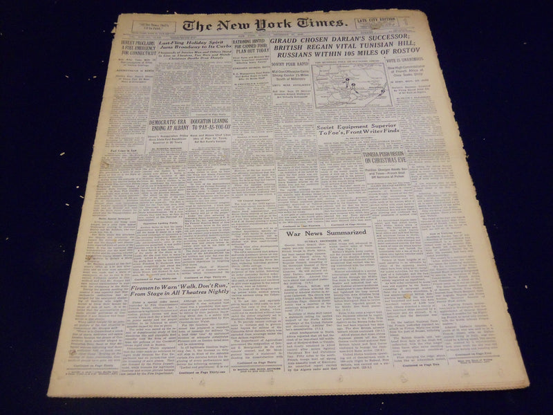 1942 DECEMBER 27 NEW YORK TIMES - GIRAUD CHOSEN DARLANS SUCCESSOR - NT 1267