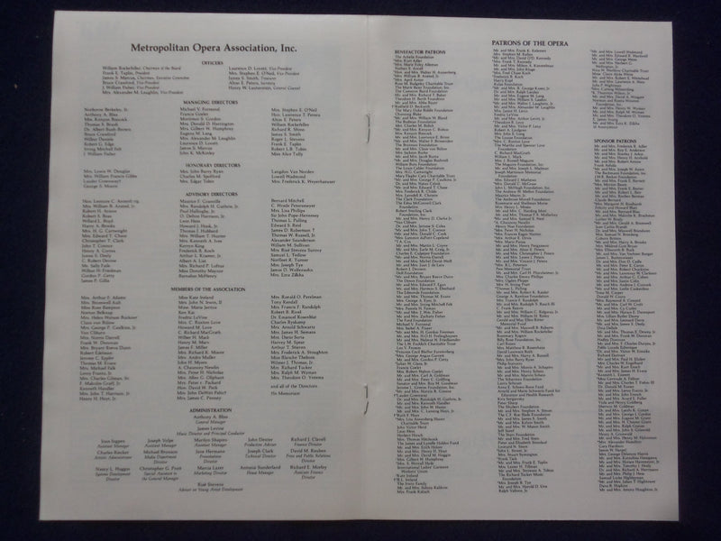 1982 MARCH 28 MARILYN HORNE & LEONTYNE PRICE SIGNED PROGRAM - METROPOLITAN OPERA