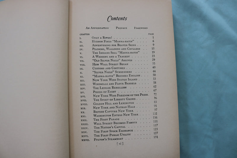 1929 MANNA-HATIN THE STORY OF NEW YORK HARDCOVER BOOK - KD 9567