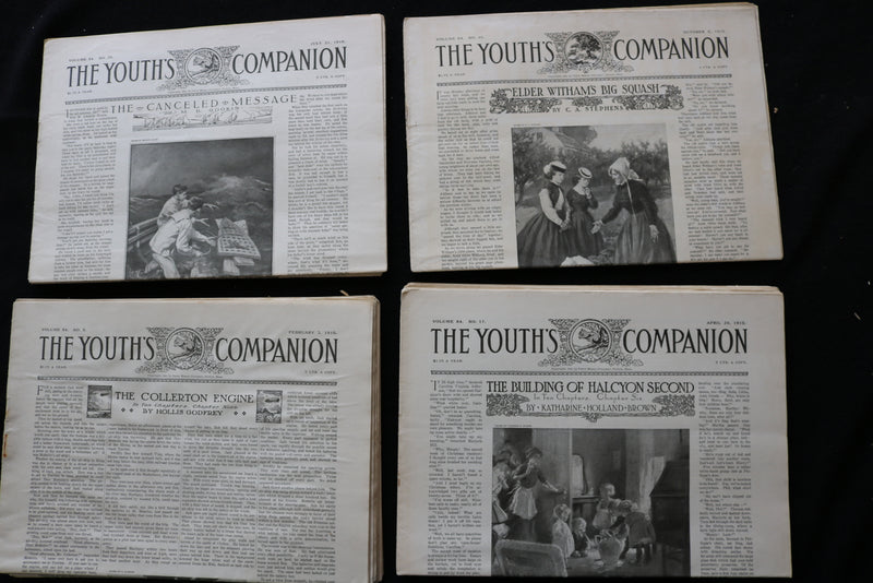 1908-1915 THE YOUTH'S COMPANION MAGAZINE - LOT OF 179 - O 3703