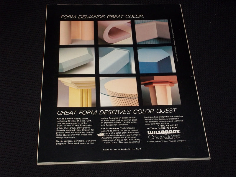 1984 OCTOBER PROGRESSIVE ARCHITECTURE MAGAZINE - STUTTGART COVER - E 4137