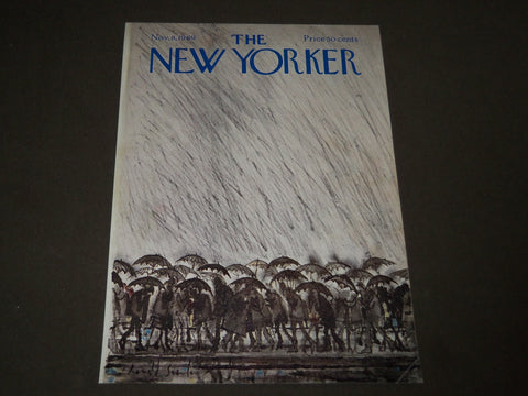 1969 NOVEMBER 8 NEW YORKER MAGAZINE FRONT COVER ONLY - GREAT ART FOR FRAMING