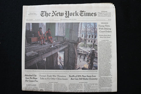 2025 APRIL 16 NEW YORK TIMES - TRUMP FLIRTS WITH DEFYING COURT ORDERS