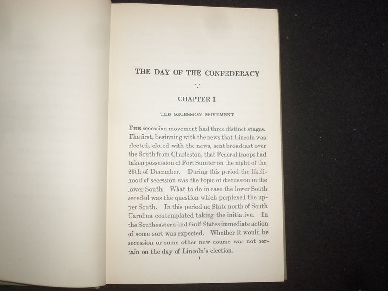 1919 THE DAY OF THE CONFEDERACY HARDCOVER BOOK BY NATHANIEL STEPHENSON - KD 9272