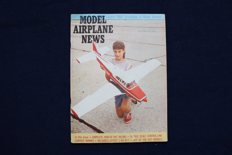 1962 JUNE MODEL AIRPLANE NEWS MAGAZINE - PIPER COMACHE COVER - E 11575