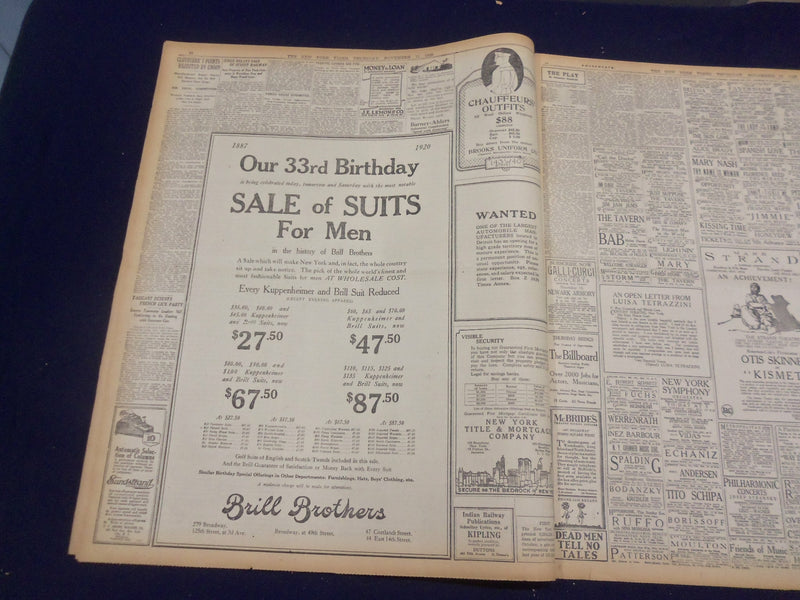 1920 NOVEMBER 11 NEW YORK TIMES - PAYNE, HURLEY SCHWAB, SHIP INQUIRY - NT 8451