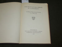 1950 THE PLACE OF THE LIBRARY IN A HARVARD UNIVERSITY - A CONFERENCE - KD 6246