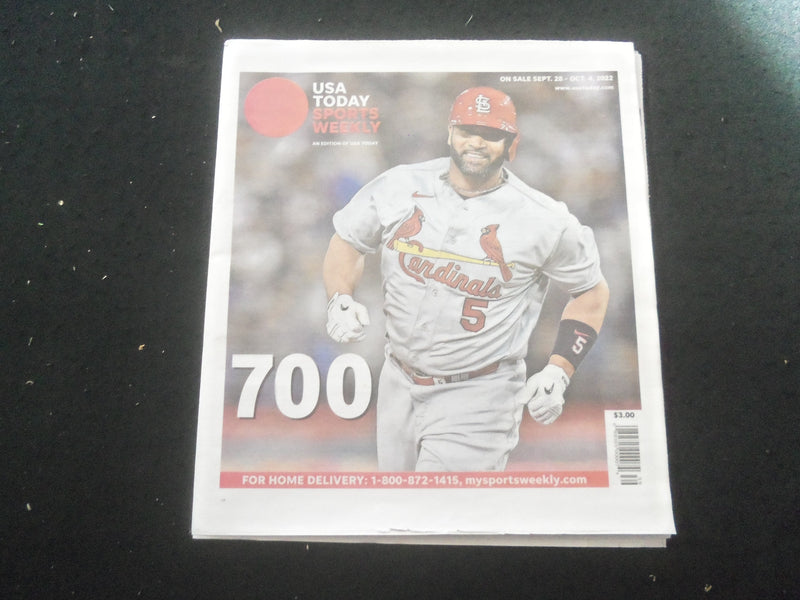 2022 SEP 28-OCT 4 USA TODAY SPORTS WEEKLY - ALBERT PUJOLS 700 HOME RUN - NP 5888