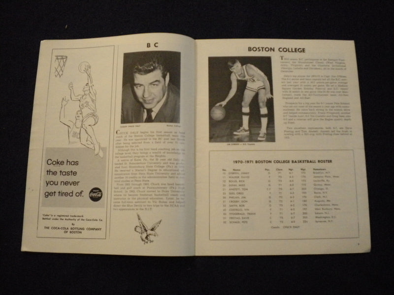 1970 DEC 1 & 8 BEANPOT INTERCOLLEGIATE HOCKEY TOURNAMENT PROGRAM - SP 3624F