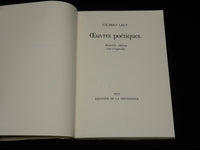 1977 OEUVRES POETIQUES SOFTCOVER BOOK BY GILBERT LELY - FRENCH TEXT - J 6888