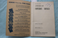 1936 AMERICAN COWBOY SONGS SOFTCOVER BOOK BY HUGO FREY - K 3377