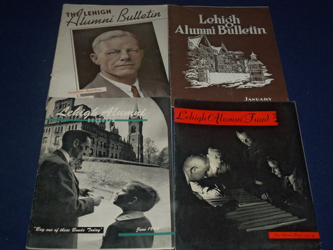1933-1946 LEHIGH ALUMNI BULLETINS LOT OF 8 DIFFERENT - GREAT PHOTOS - O 169B