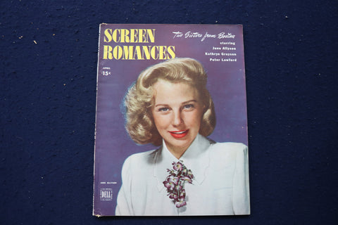 1946 APRIL SCREEN ROMANCES MAGAZINE - JUNE ALLYSON COVER - E 12721