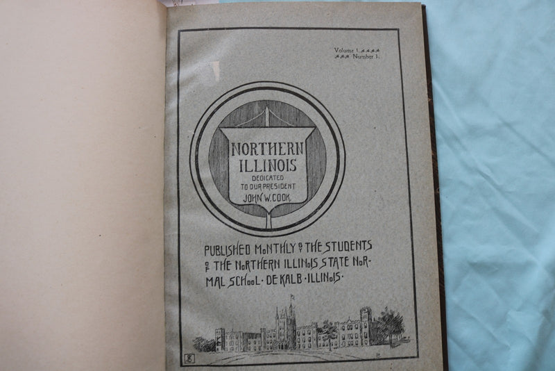 1899-1900 NORTHERN ILLINOIS STATE NORMAL SCHOOL - BOUND VOLUME #1 - KD 9649