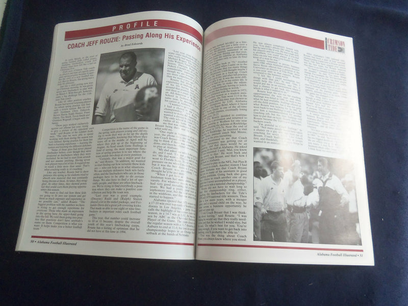1995 ALABAMA FOOTBALL ILLUSTRATED MAGAZINE - UNIVERSITY OF ALABAMA - SP 1220R